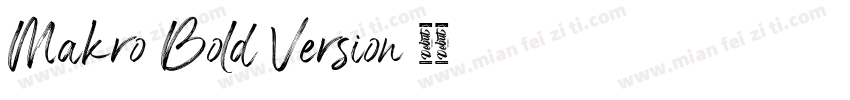 Makro Bold Version 2字体转换